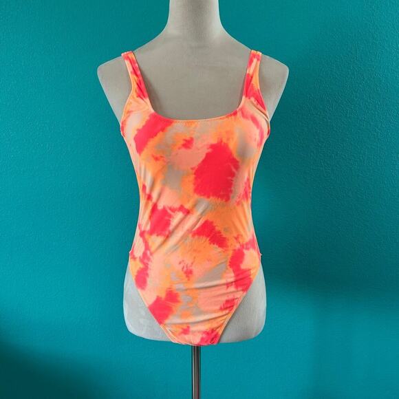 NWT Aerie Babewatch One Piece Swimsuit Orange Spice Scoop Beck Beach Swim Size M - Picture 4 of 7